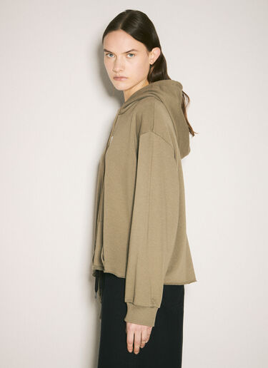 MM6 Maison Margiela Logo Patch Hooded Sweatshirt Green mmm0257004