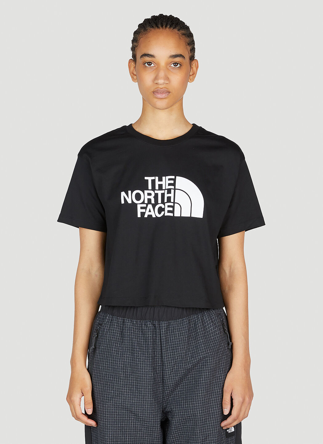 The North Face 크롭 이지 티셔츠 블랙 tnf0252047