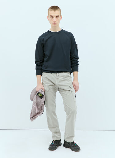 Stone Island Logo Patch Cargo Pants Grey sto0156019