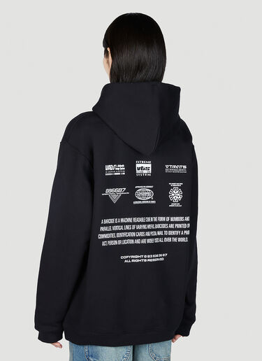 VTMNTS Movie Barcode Definition Hooded Sweatshirt Black vtm0351006