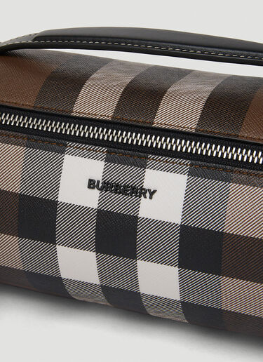 Burberry Checked Sound Shoulder Bag Brown bur0151167