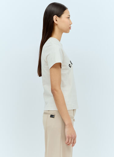 Courrèges ACストレート プリントTシャツ クリーム cou0255022