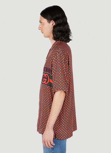 Houndstooth Bowling Shirt Gucci Houndstooth Bowling Shirt Red guc0152073