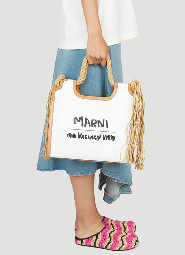 Marni x No Vacancy 마르셀 토트백 화이트 mvy0253016