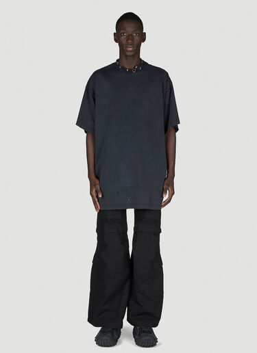 Balenciaga Pierced Oversized T-Shirt Black bal0154013