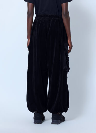 LN-CC® - Y-3: Velvet Corduroy Cargo Pants - Black Y-3 Velvet Corduroy Cargo Pants Black yyy0265006