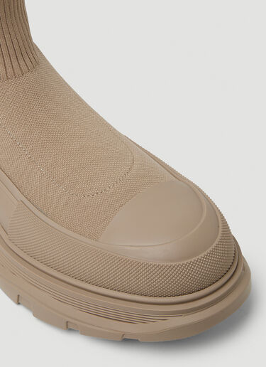 Alexander McQueen Tread Slick Sock Boots Beige amq0149037