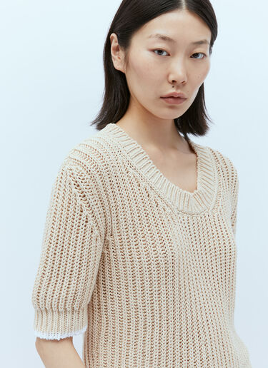 Moncler 반팔 스웨터 베이지 mon0256028