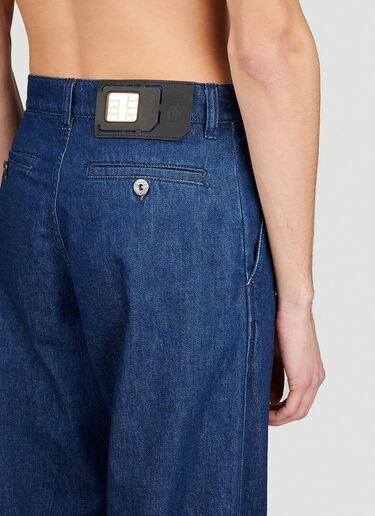 JW Anderson Logo Print Turn-Up-Hem Denim Jeans Blue jwa0154011