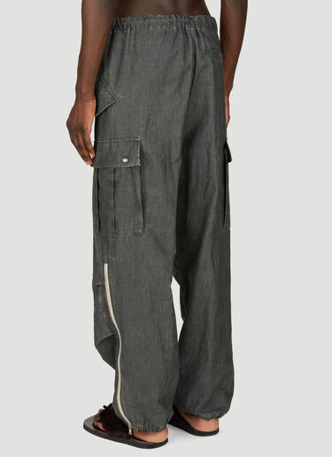 Dries Van Noten Linen Cargo Pants Grey dvn0156012