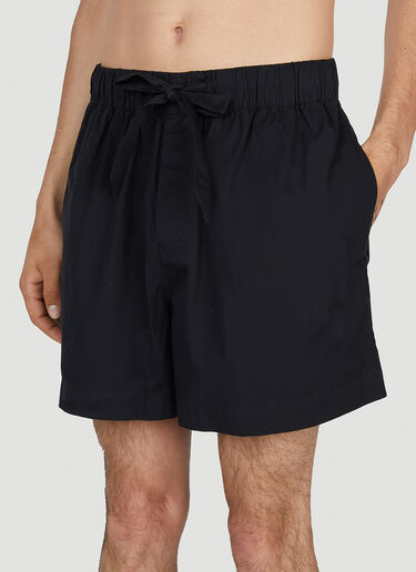 Tekla Drawstring Sleep Shorts Black tek0353015