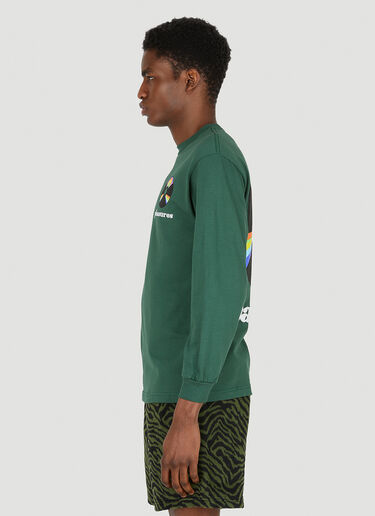 Pleasures Spin Long Sleeve T-Shirt Green pls0147014