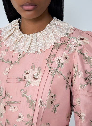 Jacquared Taffeta And Lace Jacket Chloé Jacquared Taffeta And Lace Jacket Pink chl0262010