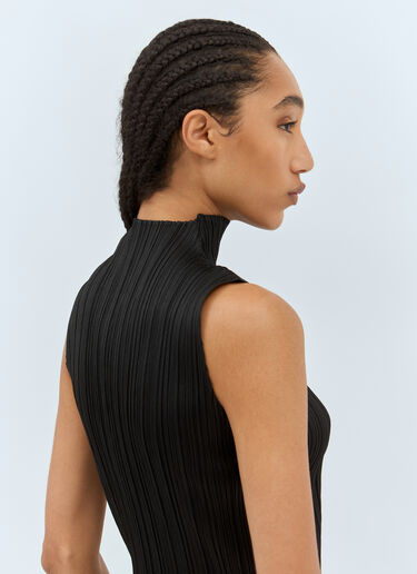 Pleats Please Issey Miyake High Neck Top Black plp0258021