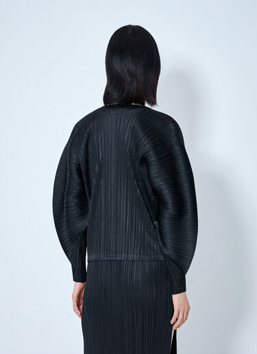 LN-CC® - Pleats Please Issey Miyake: Pleated Zip-Up Top - Black Pleats Please Issey Miyake Pleated Zip-Up Top Black plp0265001