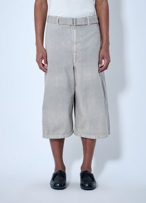 Lemaire Wide-Leg Denim Culottes Beige lem0164012