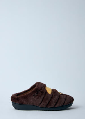 UGG Ape Head Puffer Slides Dark Brown ugg0160011