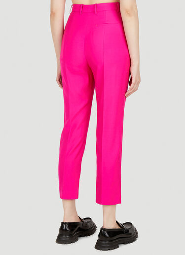 Alexander McQueen Tailored Cropped Suiting Pants Pink amq0248002