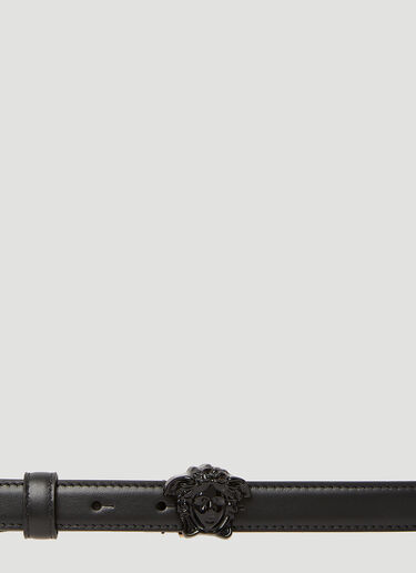 Versace La Medusa Slimline Belt Black vrs0249035