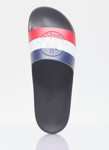 Moncler Basile Logo Print Slides Black mon0156031