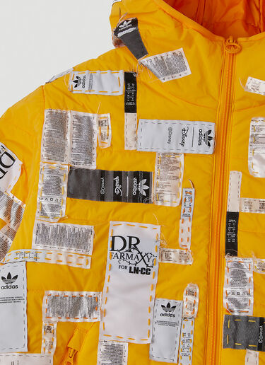 DRx FARMAxY FOR LN-CC x adidas Upcycled Appliqué Hooded Jacket Yellow drx0345050