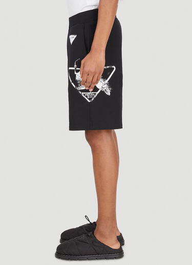 Prada Symbols Print Shorts Black pra0148029