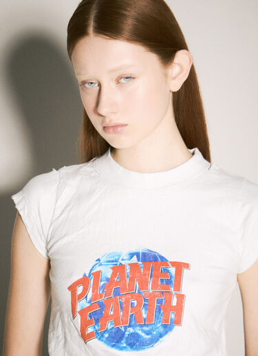 Balenciaga Planet Holiday Shrunk T-Shirt White bal0258009