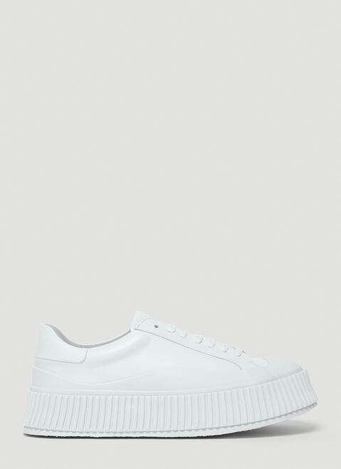 Tom Wood Ribbed-Sole Sneakers Silver tmw0240001