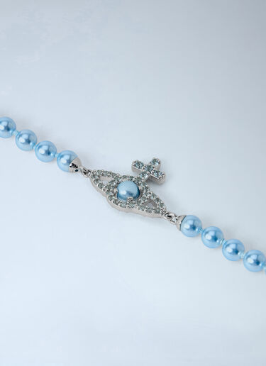 Vivienne Westwood Olympia Pearl Chain Bracelet Blue vvw0264028