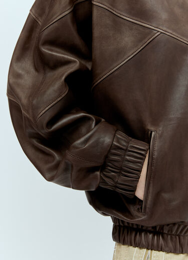 Acne Studios 柔软皮革夹克  棕色 acn0256017