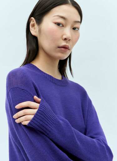Jil Sander+ 圆领羊毛针织衫 紫色 jsp0255011