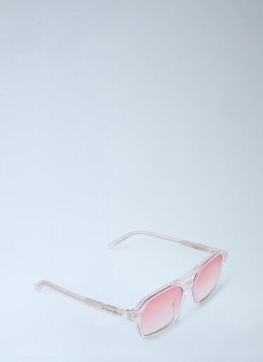 Retrosuperfuture x MM6 Transparent Frame Square Sunglasses Pink rmm0364006