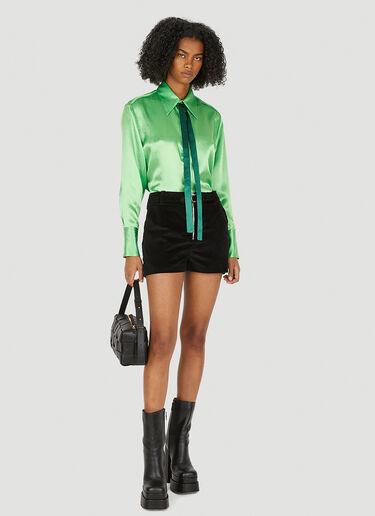 Capasa Milano Tie Neck Shirt Green cps0250011