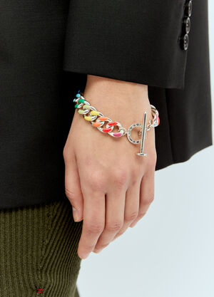 Vivienne Westwood Rainbow Chunky Chain Link Bracelet Silver vww0256017