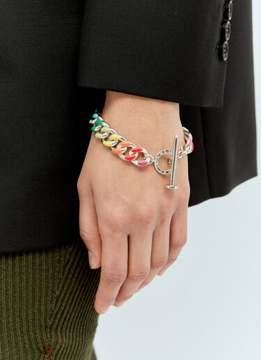 Fry Powers Rainbow Chunky Chain Link Bracelet Silver fpw0255001