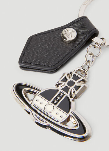 Vivienne Westwood Saffiano 星环钥匙圈 黑色 vvw0152050