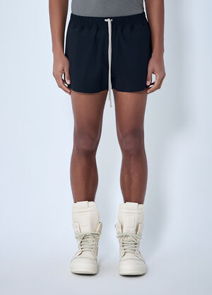 Rick Owens Elasticated Waistband Shorts Black ric0163013
