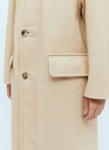 Max Mara Reversible Sheepskin Coat Beige max0254044