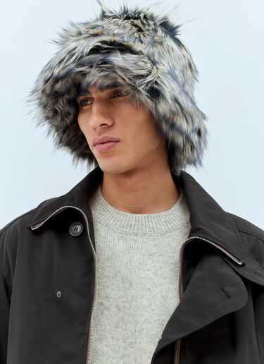 Dries Van Noten 人造毛皮渔夫帽 灰色 dvn0158030
