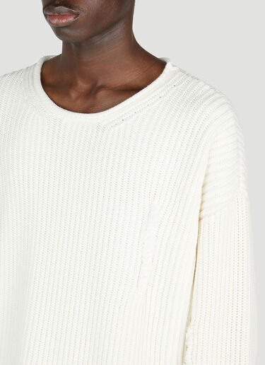 Frayed Sweater MM6 Maison Margiela Frayed Sweater White mmm0152007