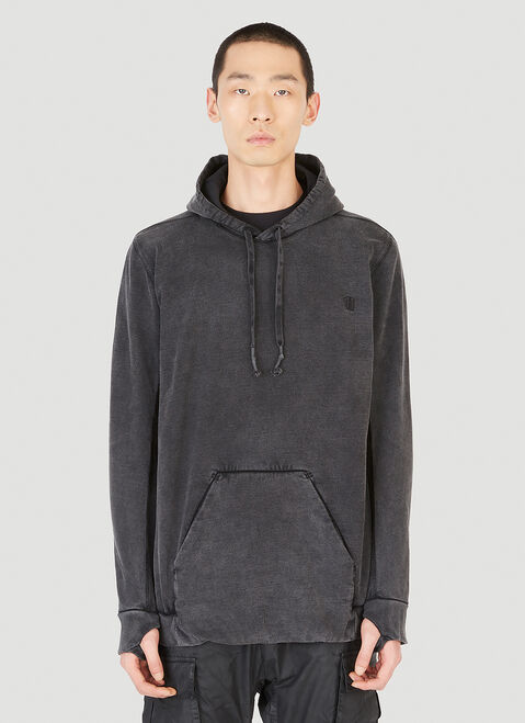 11 by Boris Faded Wash Hooded Sweatshirt Grey ebb0142008