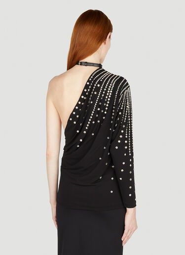 Gucci Embellished One Shoulder Top Black guc0251292