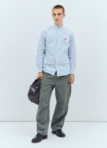 Human Made 스트라이프 옥스퍼드 셔츠  블루 hmd0156008