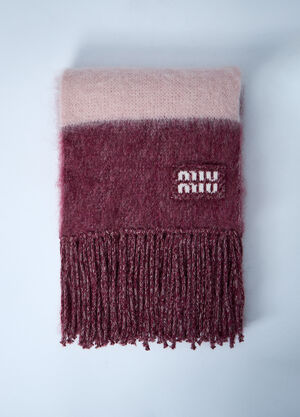 Miu Miu Logo Motif Scarf Red miu0262012