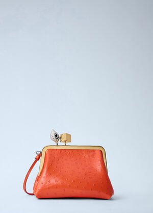 Jacquemus Le Berlingot Small Leather Clutch Bag Orange jac0264042