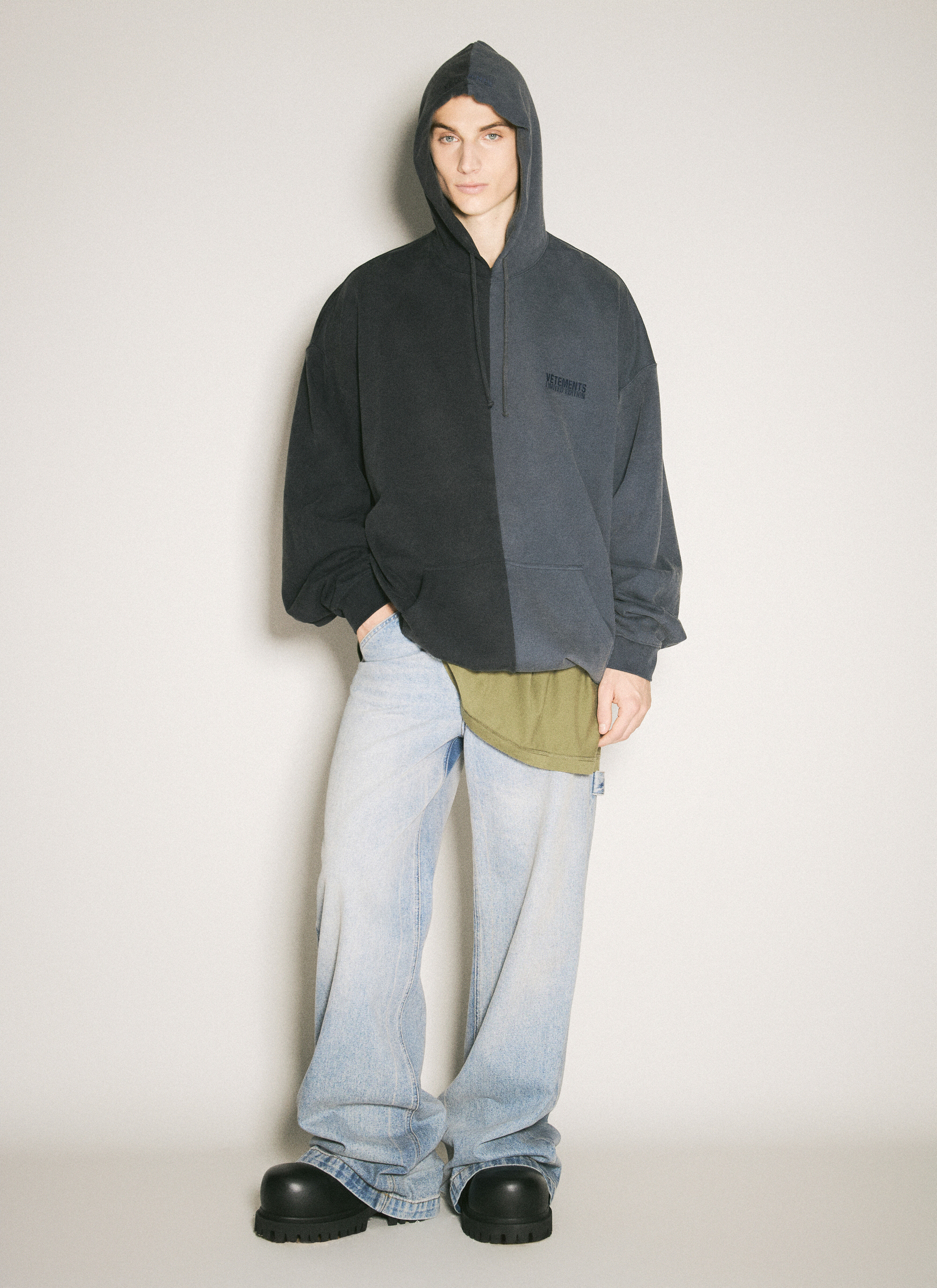 Vetements split hoodie cheap