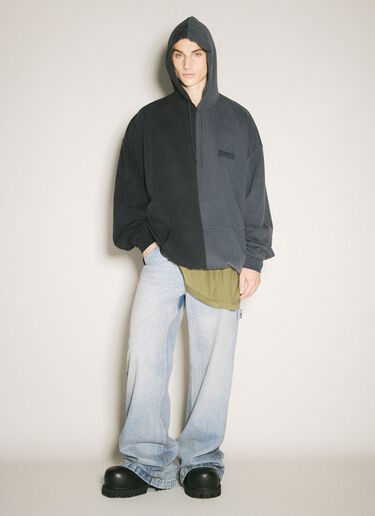 Vetements Split Cut-Up Hooded Sweatshirt Black vet0158007
