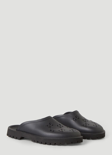 Gucci Perforated G Slip Ons Black guc0145069