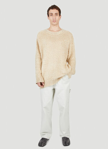 Maison Margiela Crewneck Sweater Beige mla0151012