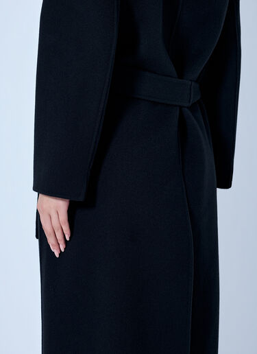 LN-CC® - Max Mara: Belted Wool Coat - Black Max Mara Belted Wool Coat Black max0266094